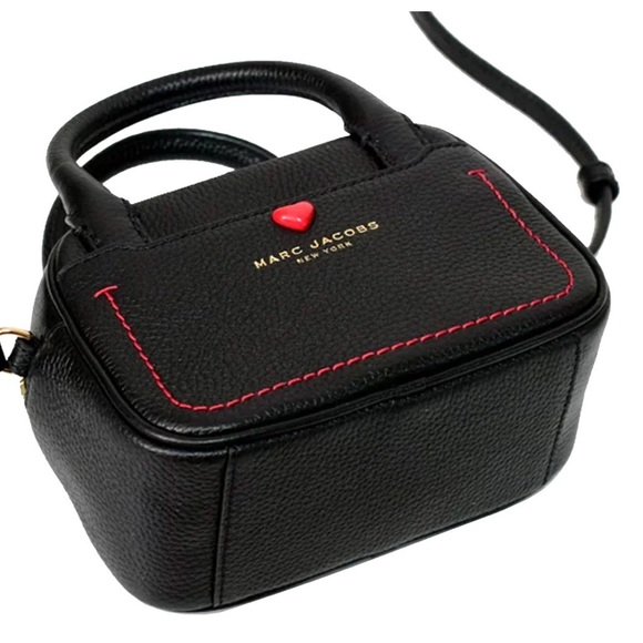 Marc Jacobs Empire City Valentine Top Handle Bag in black with red heart - Picture 7 of 10